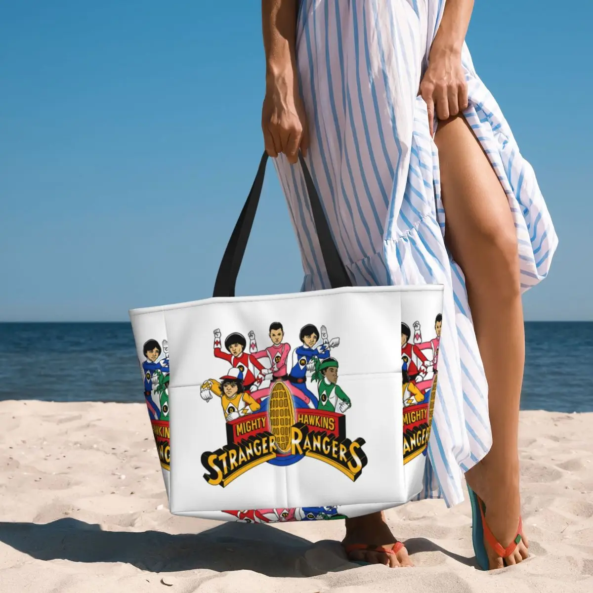 

Stranger Rangers Beach Tote Bag Sport Gym Yoga Duffle Large Tote Bag Women Travel Bag Fitness bag