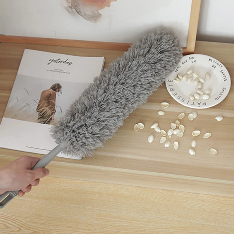 Cobweb Brush Feather Duster Telescopic Handle Cleaning Duster Bendable Telescopic Microfiber Car Brush Duster