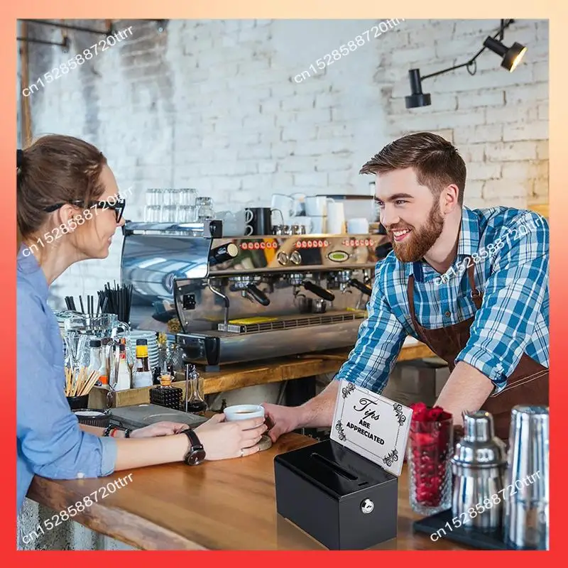 

ABNR Коробка для пожертвований с замком - Акриловая коробка для предложений со слотом, коробка для голосования с держателем для лотереи, голосования