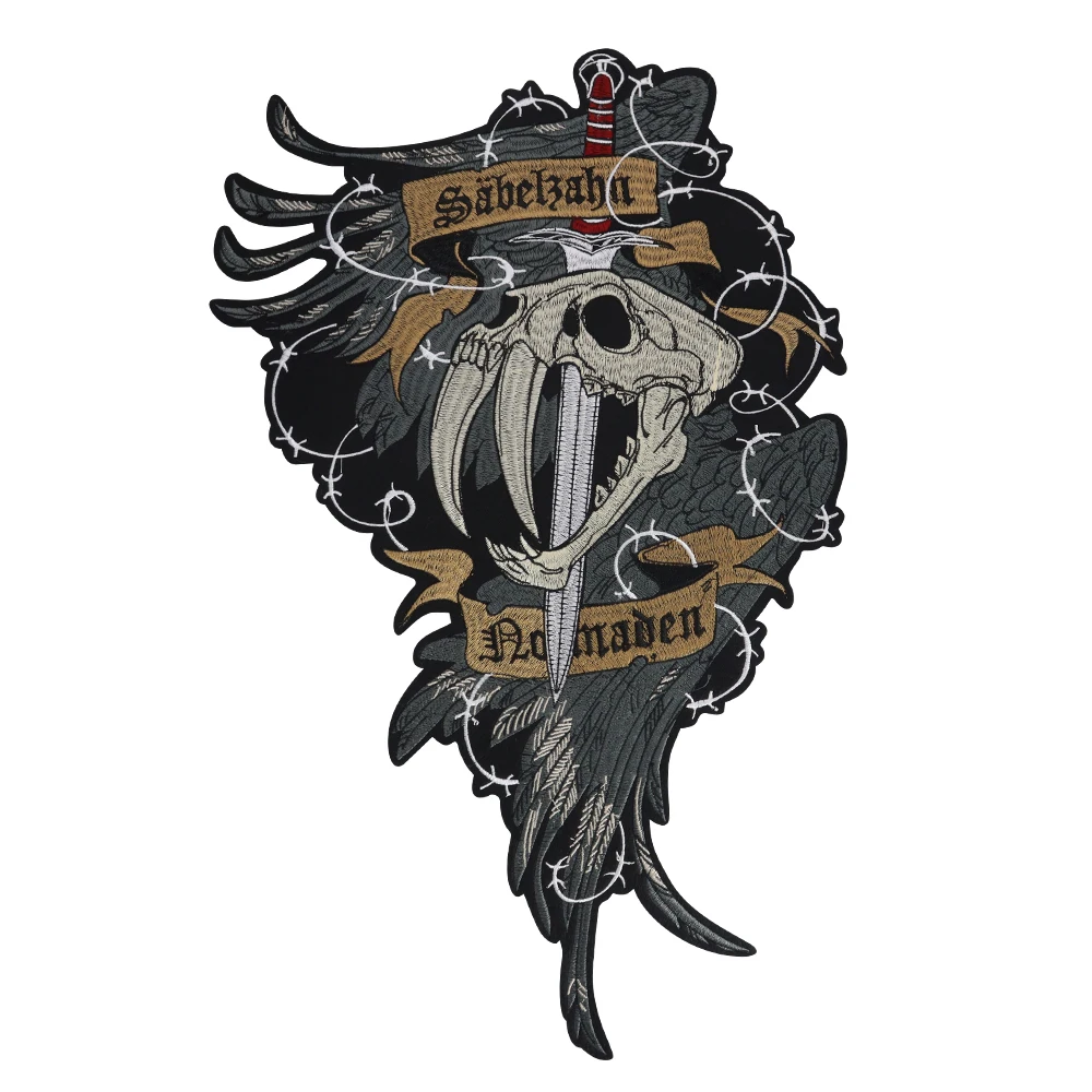 בוערים גולגולת רקומה שלד אש ברזל-על סמל הפאנק רשע סמל הפאנק רשע