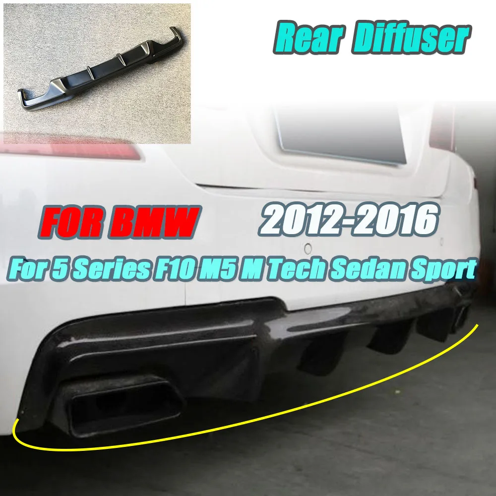 

JCYECF для BMW 5 серии F10 M5 M Tech Sedan Sport 2012-2016 задний диффузор из углеродного волокна FRP автомобильный задний бампер диффузор для губ