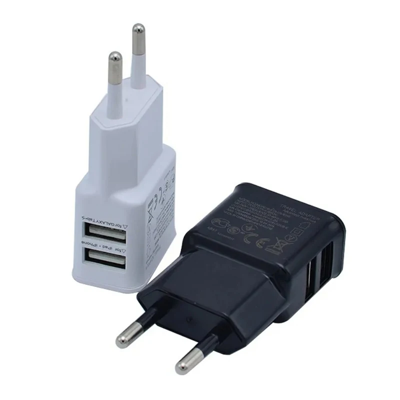 5V 2A USB Ladegerät Dual USB Ladegeräte Handy EU Stecker Power Adapter Wand Lade für Samsung Xiaomi Huawei telefon Power Adapter