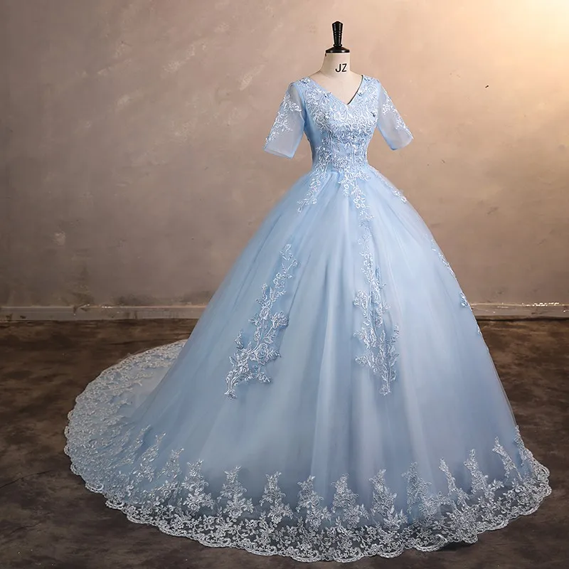 Ashley Gloria Short Sleeve Quinceanera Dresses Elegant Party Dress Plus Size Ball Gown 2024 New Vestidos