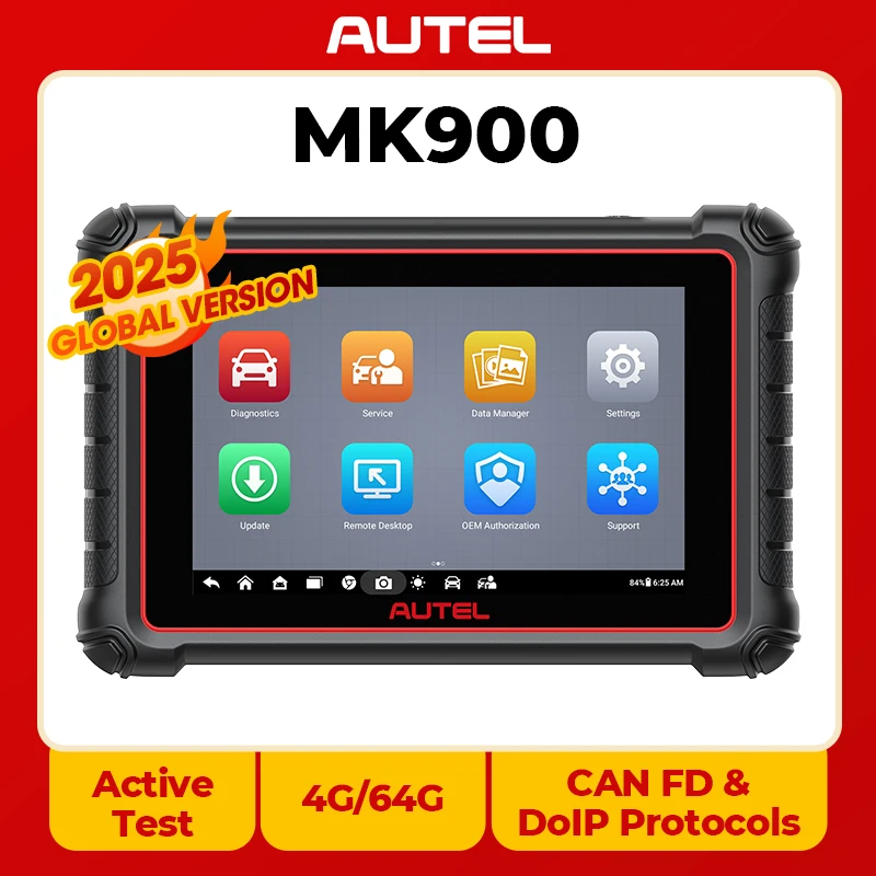 

Сканер Autel MaxiCOM MK900, двунаправленный диагностический инструмент, такой же, как AUTEL MK900BT MK900-BT MX900, диагностический сканер CAN-FD иDOIP
