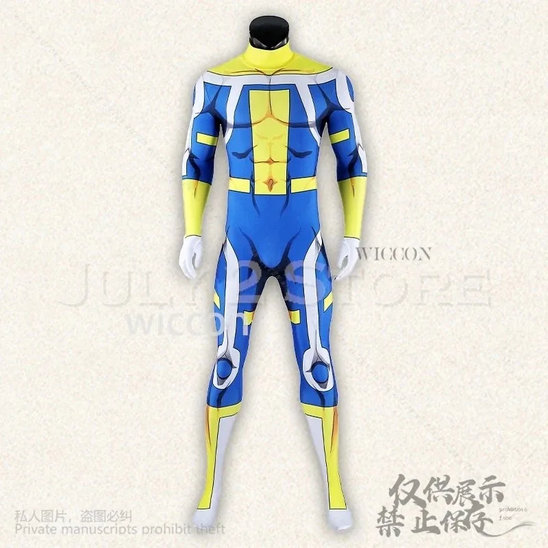 

COSda@The Immortal Cosplay Anime Invincibleee Costume Blue Yellow Jumpsuit Bodysuit Sexy Uniform Hero Battle Suit Cos Customized