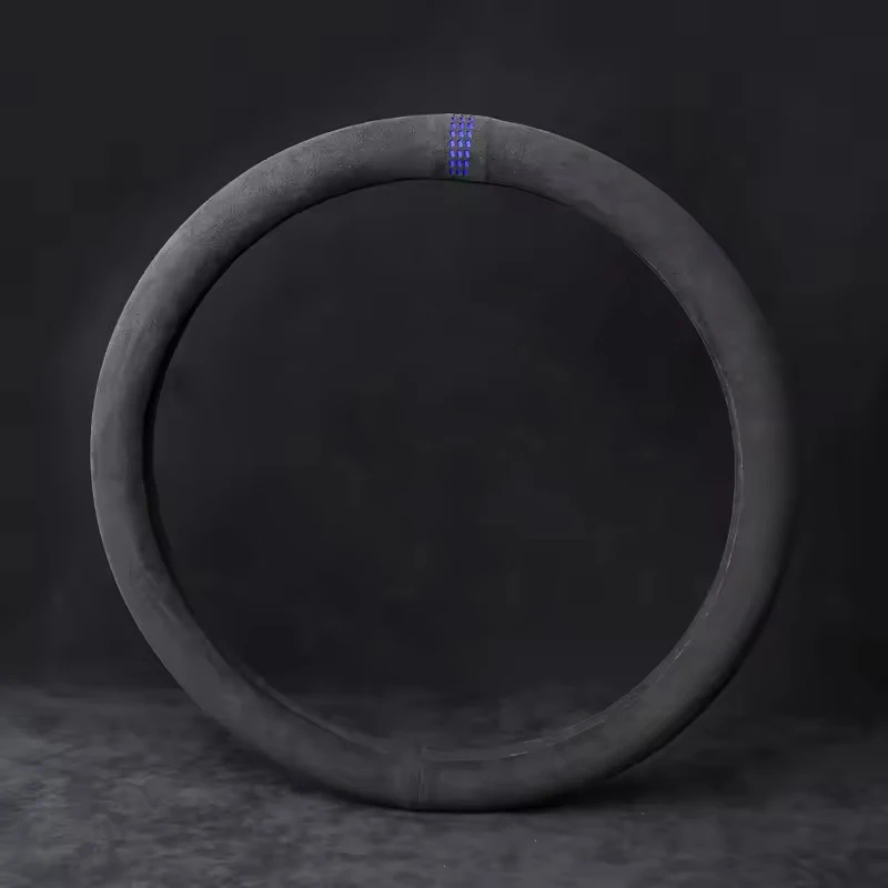

38cm Suede Leather Car Steering Wheel Cover Wear-Resistant For ZEEKR 7X 001 009 007GT X