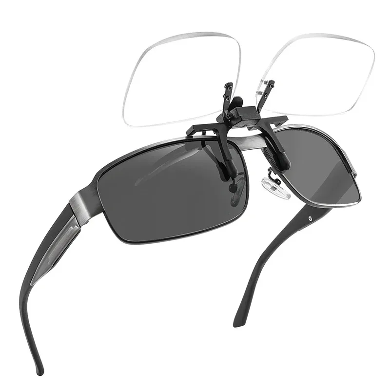 Flip Up Down Clip Lesebrille Ultraleicht mit Clip Anti-Blau-Lupe Randlose optische Linsen Presbyopie-Brille – Detail 3