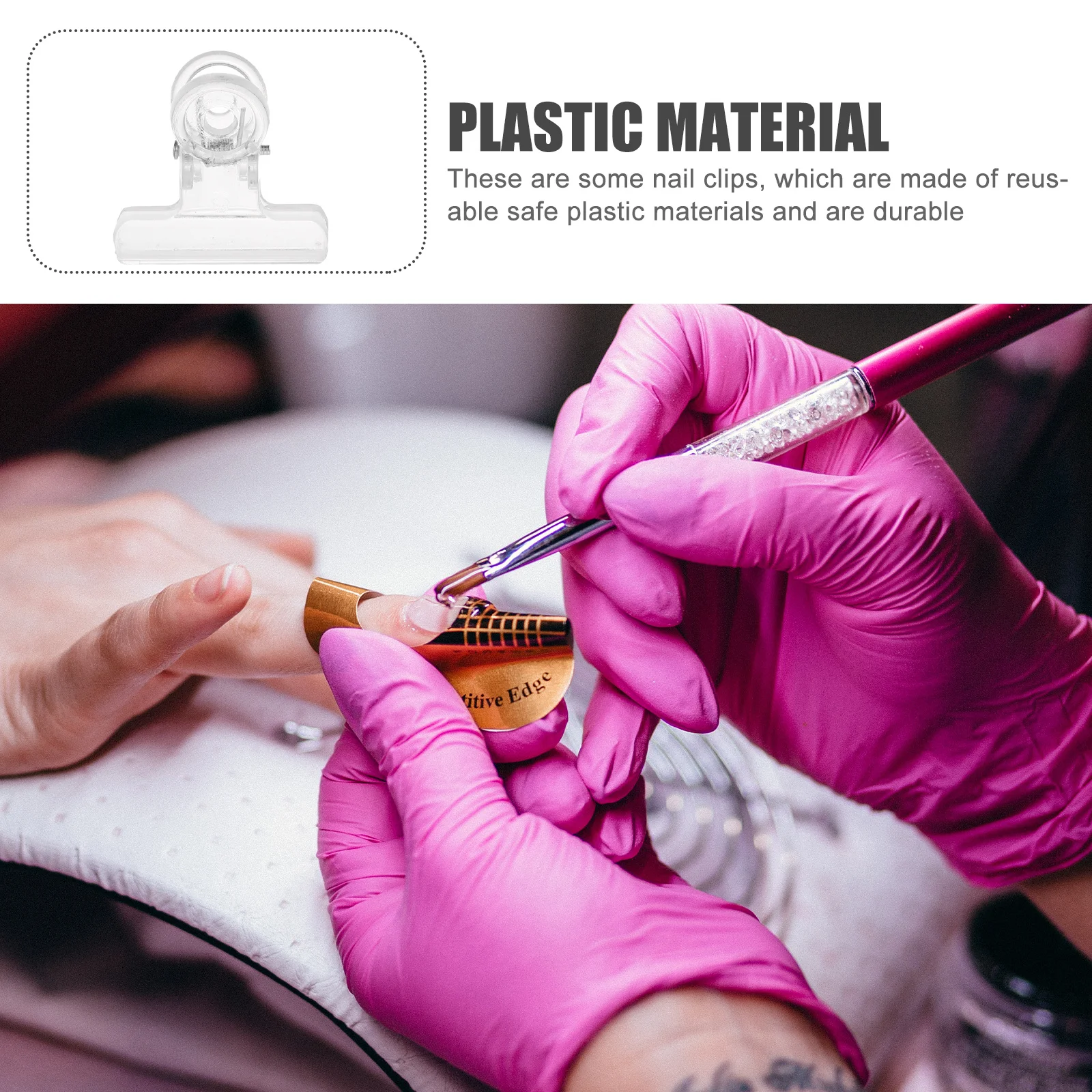 

30 шт. вспомогательные зажимы для ногтей, компактный размер, легко хранить, отличный подарок для любителей дизайна ногтей, пластиковые зажимы, принадлежности для маникюра