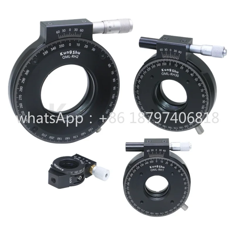 Coarse‑Fine Adjustment Rotary Mount, High Precision Manual Rotary Stage for Optical Experiment Optomechanical Setup