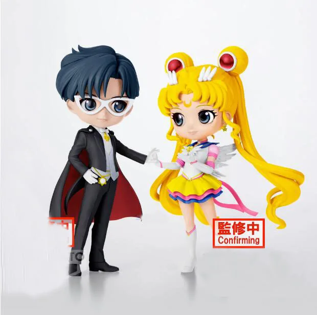 14cm 2023 in stock 100% Japanese original anime figure Tsukino Usagi/Chiba Mamoru Q version action figure collectible model toys