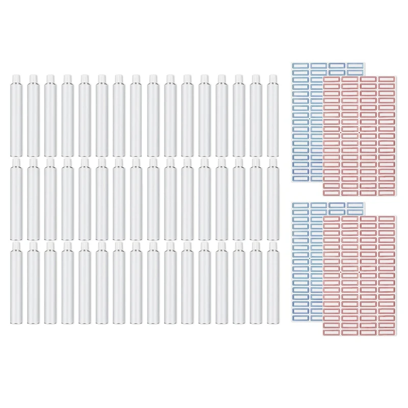 48 Pcs Aluminum Paint Tubes Empty Aluminum Tube 20Ml For Making Paint And Store Remaining Paint Acrylic Oil With 4 Label