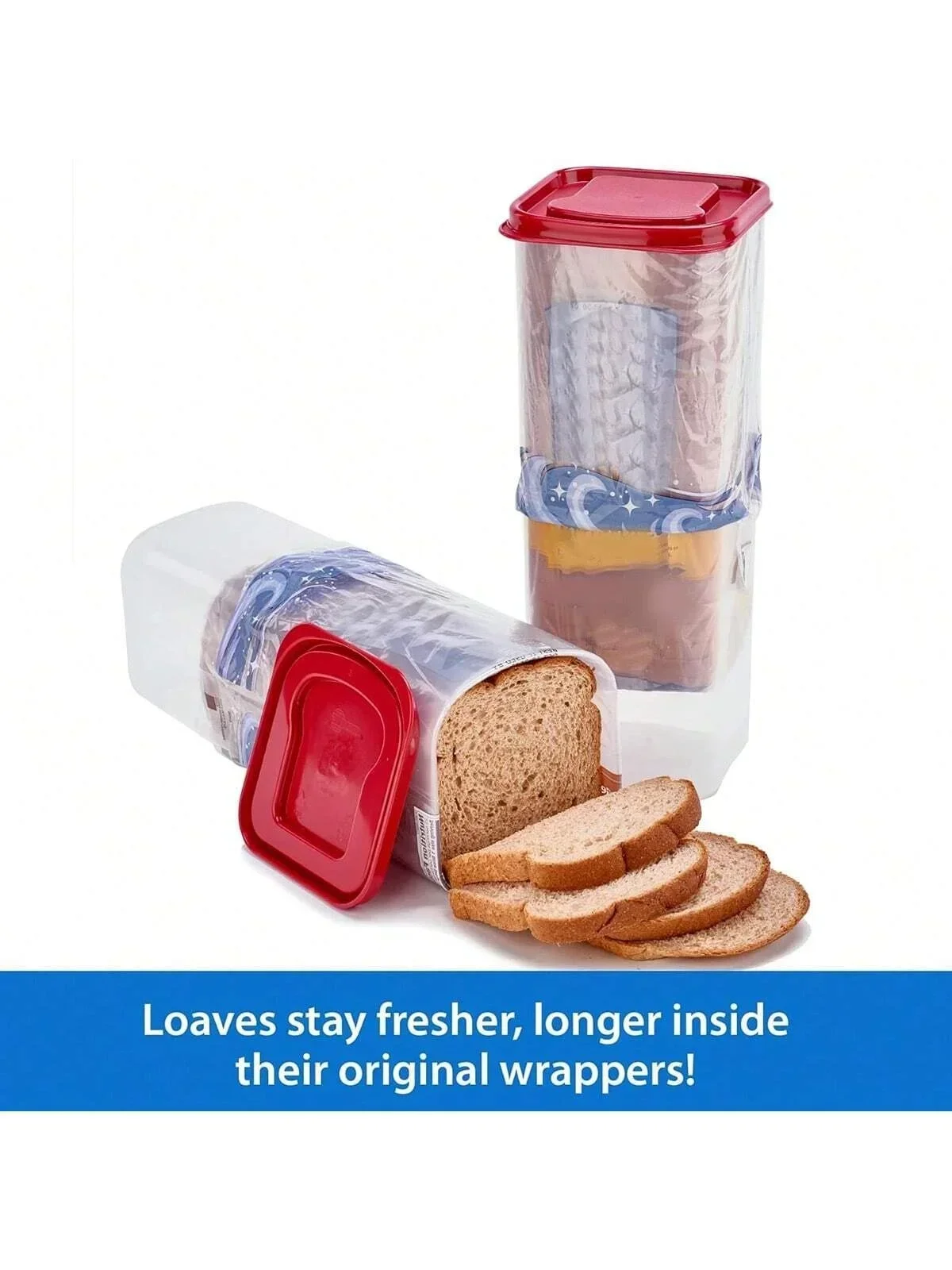 Dry and Fresh Food Storage Box Rectangular Bread Box Kitchen Transparent Cake Container Packaging Box Bread Partner