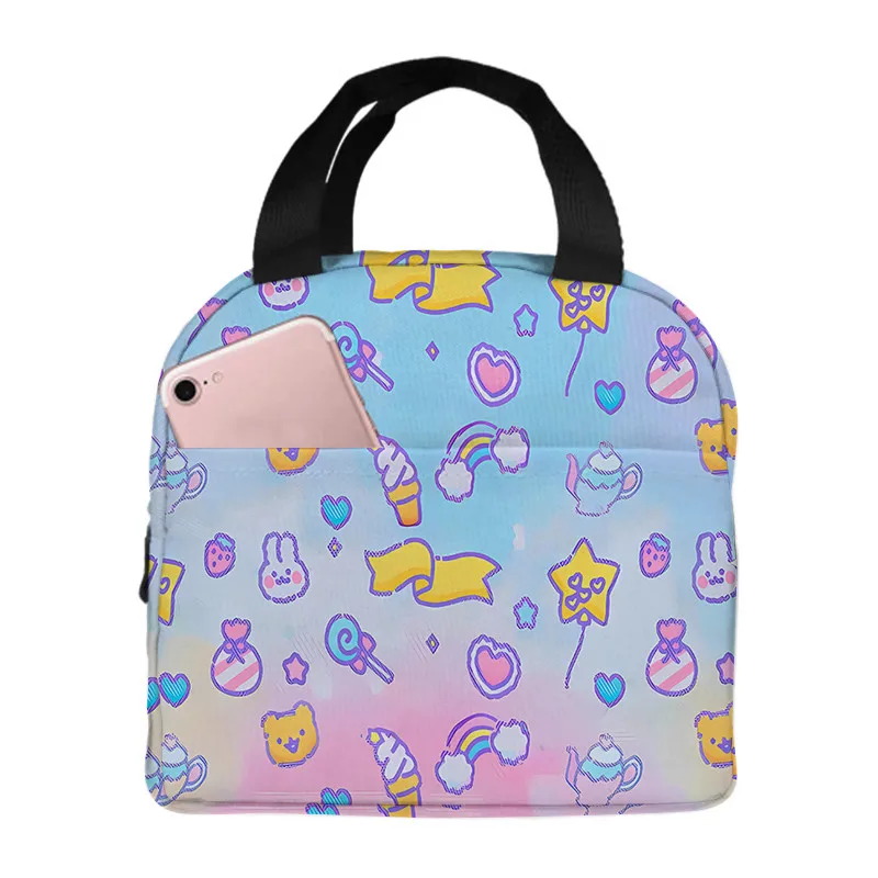 

Rabbit Small Pattern Handheld Insulation Lunch Bag for Boy/Girls Best Gifts 3D Cartoon for Children Convenient Picnic Bag