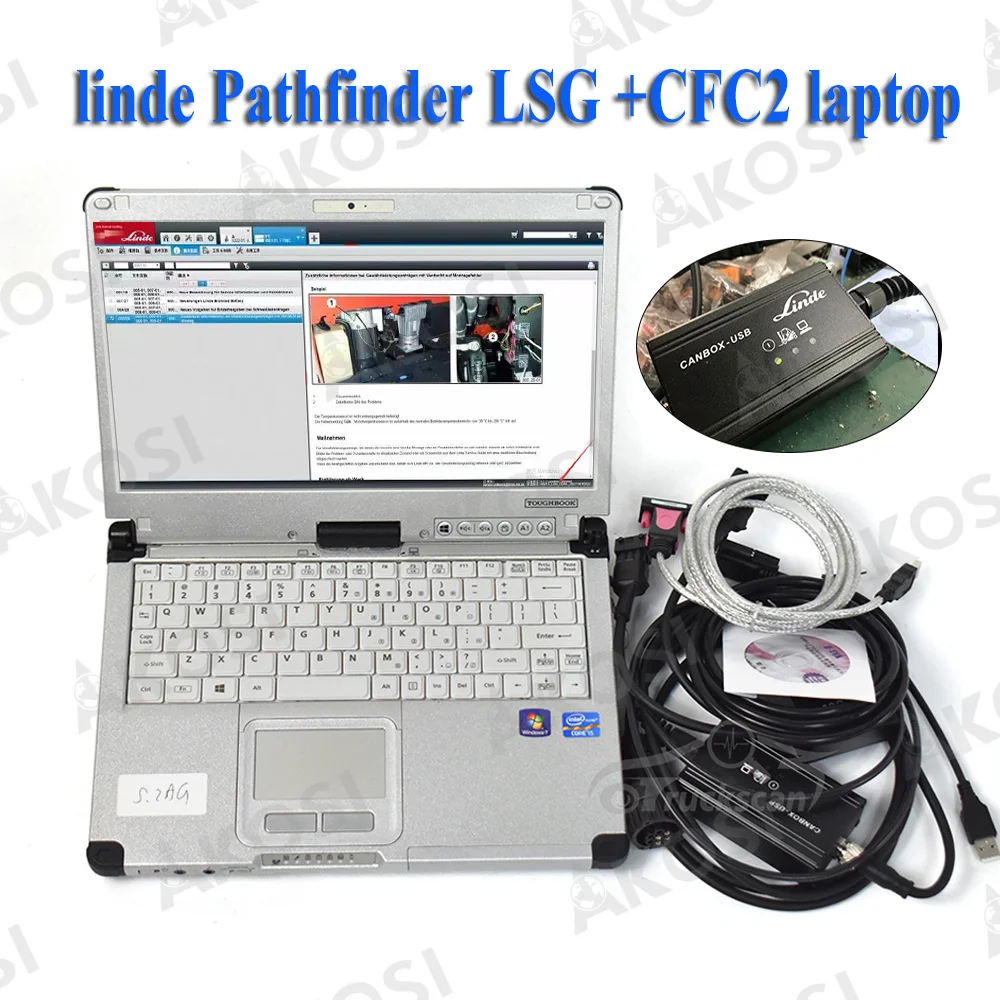

CFC2 Laptop Forklift Truck Diagnostic Tool for Linde Canbox Doctor Linde Pathfinder Software