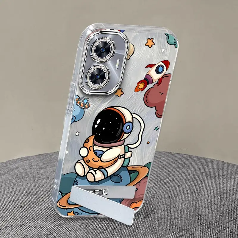 

C55 Cute Astronaut Bracelet Holder Phone Case For Realme C55 C53 C33 C31 C21Y C20A C51 C15 C35 C25 C30 C25Y C30S C2 C20 Cover