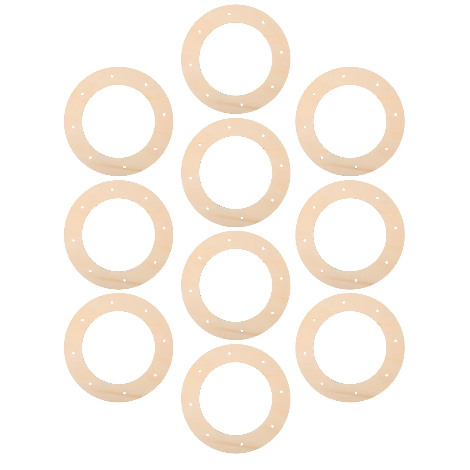 

10pcs Wooden Frame Ring 20Cm Natural Unfinished Craft Base For Diy Christmas Easter Wedding Decor Wreath Making Supplies Craft