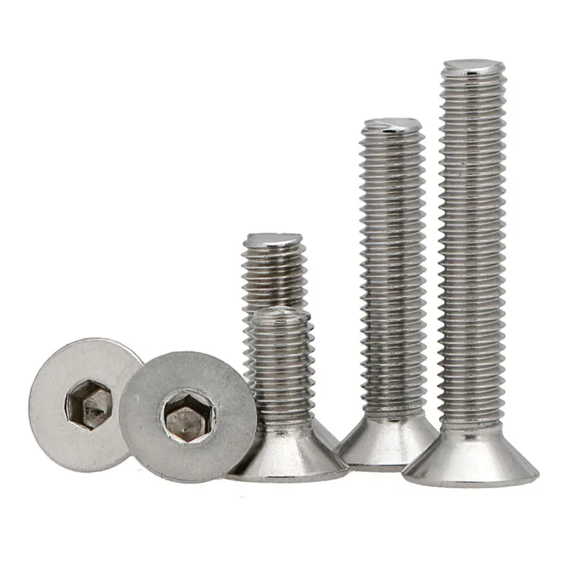 3mm M3 x 0.5 304 Stainless Steel FLAT HEAD Socket Screws Bolt Countersunk DIN 7991 Hex Socket screw  A2 - 70