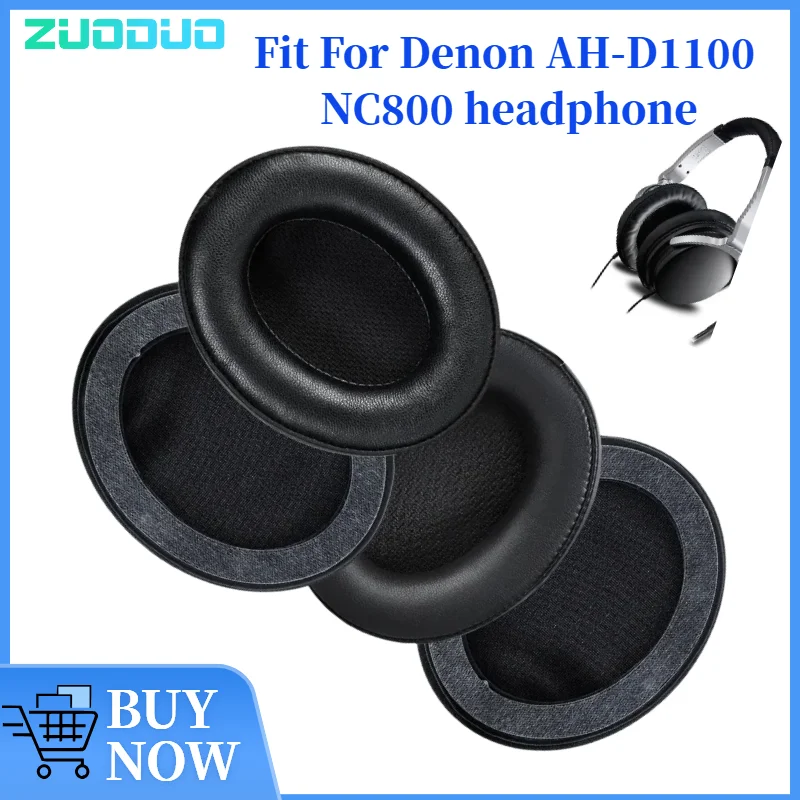 

ZUODUO Ear pads for Denon AH-D1100 NC800 replacement Headset Headphones Earmuff Earpads Cover Cups