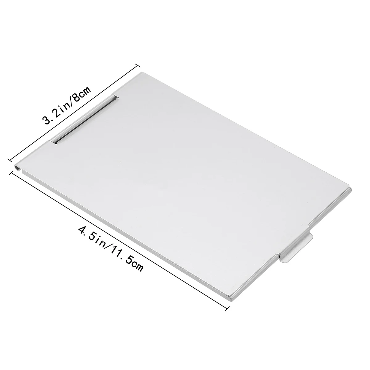 Miroir de maquillage pliant Portable 11.5x8cm, argent, simple face, haute définition, miroir de voyage pliable pour le bureau et la maison