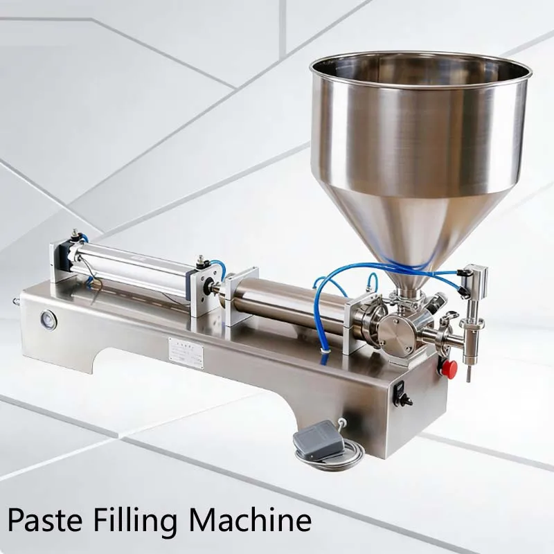 

Paste Liquid Filling Machine Cream Shampoo Pneumatic Piston Filler Cosmetic Toothpaste oil honey pack filling machine
