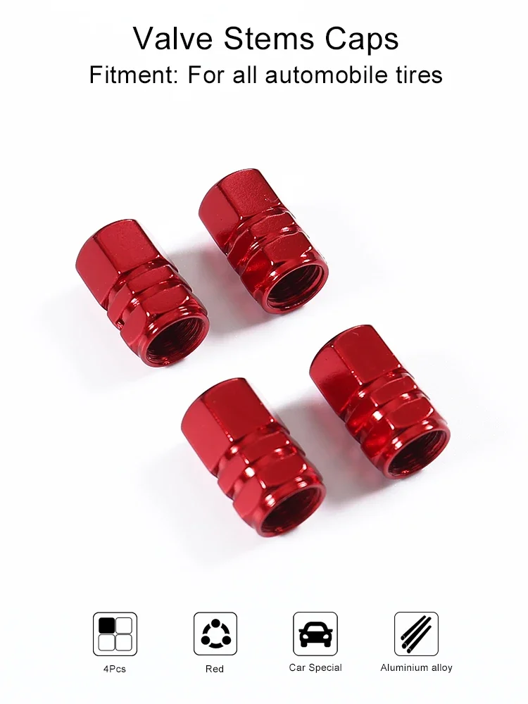 4Pcs Car Wheel Caps Valve Stem Cap Tyre Tire Covers with 7 Color for BMW Bicycle Automobiles Motorcycles Auto Accessories Tool