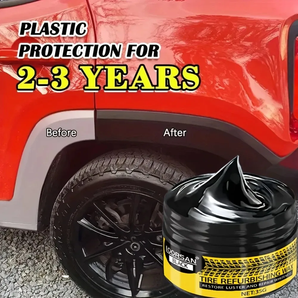 Um kit de escurecimento e brilhante para pneus, um creme de renovação de plástico multifuncional adequado para pneus e interiores, facilmente addr