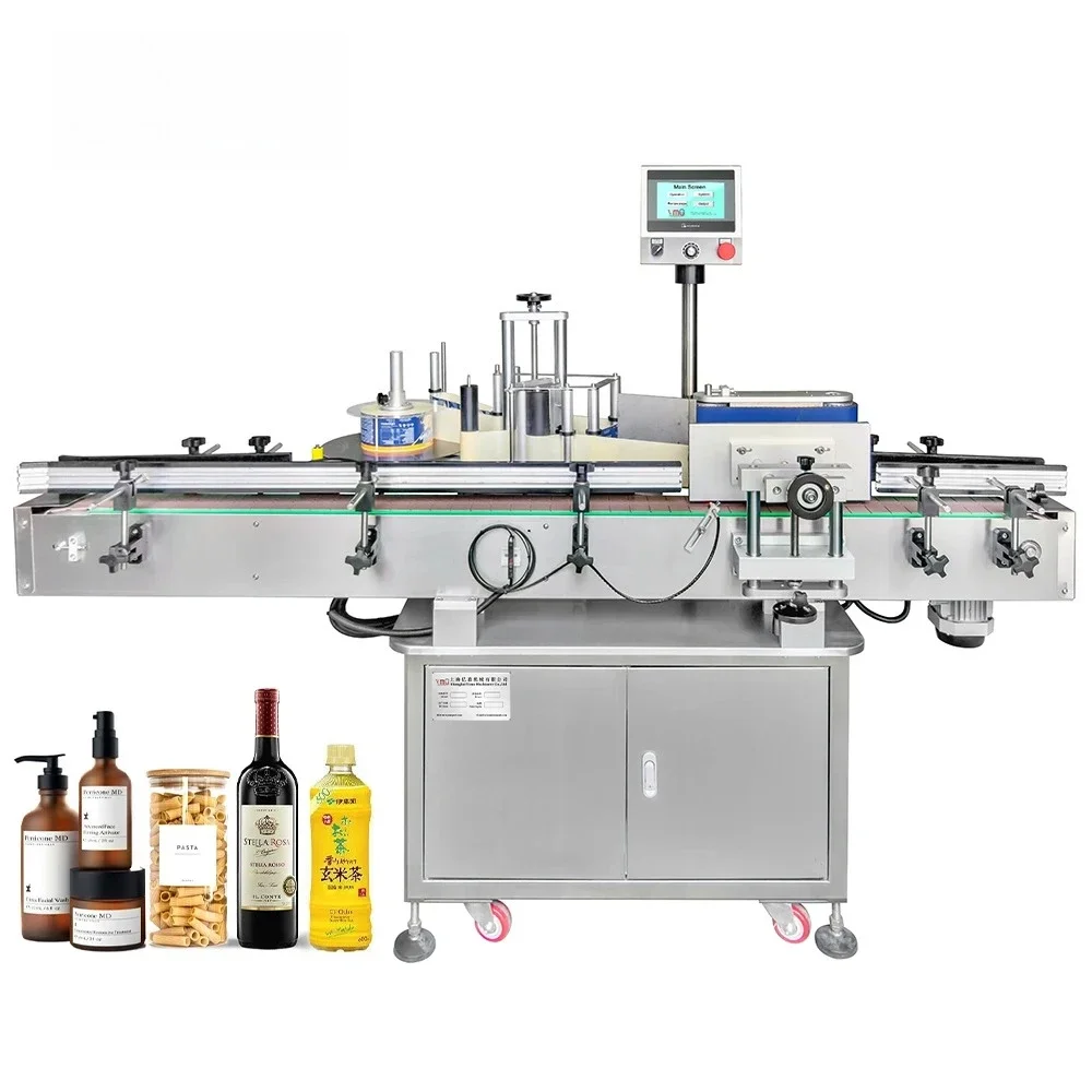 YIMU Najlepiej Sprzedająca Się Automatyczna Etykieciarka do Butelek 2024, Etykieciarka do Puszek i Słoików, Aplikator Naklejek, Maszyna do Etykietowania Okrągłych Butelek