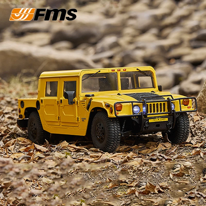 

Fms Hummer H1 масштаб 1/12 RC полноприводный высокоскоростной гусеничный внедорожник желтый RS версия в наличии