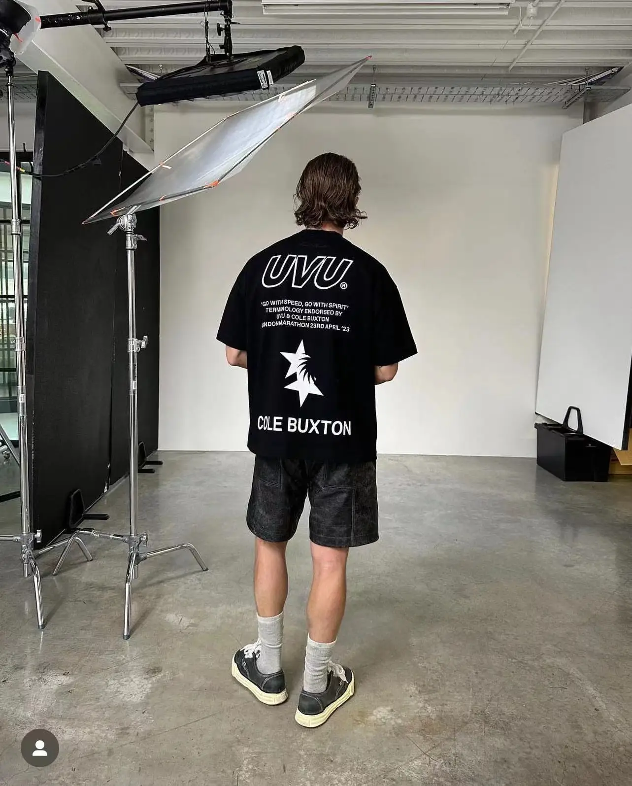 Cole Buxton X UVU Collaborative Logo Print Short Sleeve T-Shirt Loose Fit Pure Cotton Trendy Brand Summer Casual Wear