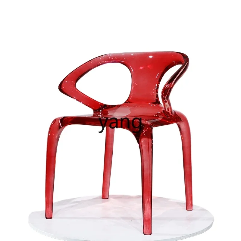 

YJQ Bar Chair Designer Light Luxury High-end Lifting Transparent Resin Dining Bar Chair