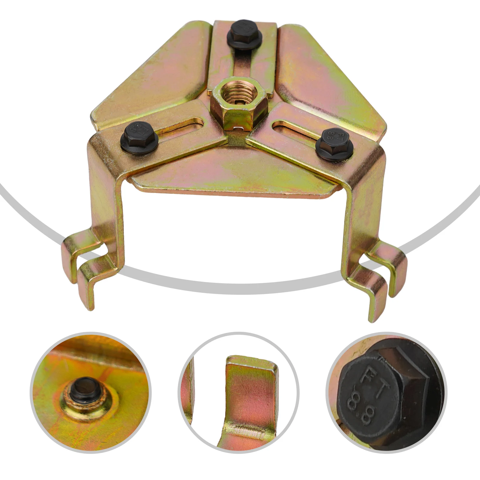 1 Stück Legierungs-3-Backen-Schraubenschlüssel für Kraftstoffpumpendeckel, verstellbar, Werkzeug zur Demontage und Reparatur von Kraftstoffpumpen im Auto