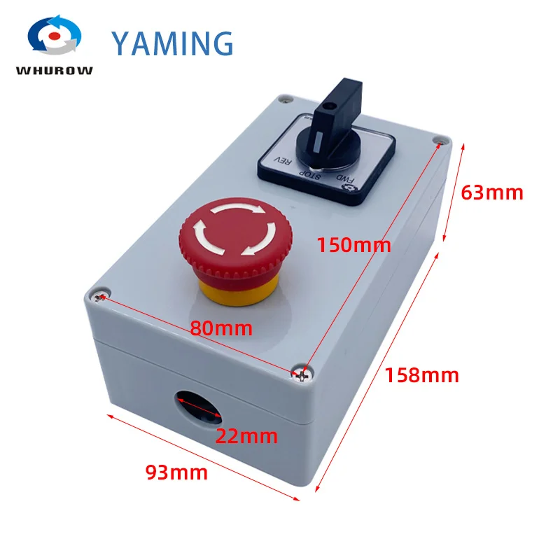 20A Cam Switch Forward And Reverse Three-phase Electric Emergency Stop Push Button 10A NC For Lathe Chip Removal Machine