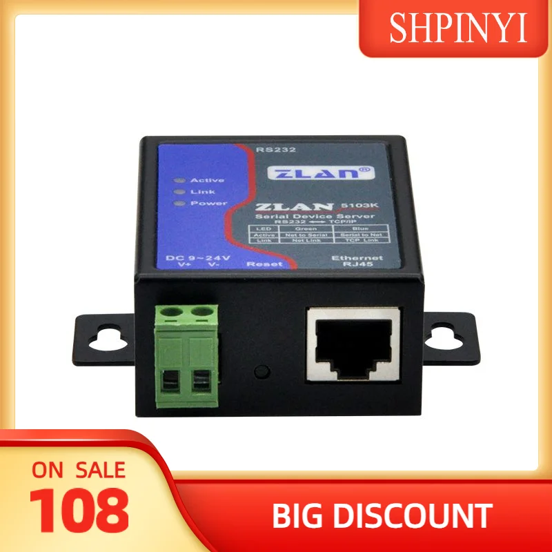 ZLAN5103K Ethernet RJ45 to RS232 RS485 RS422 Serial Converter TCP/IP Communication & Networking Product