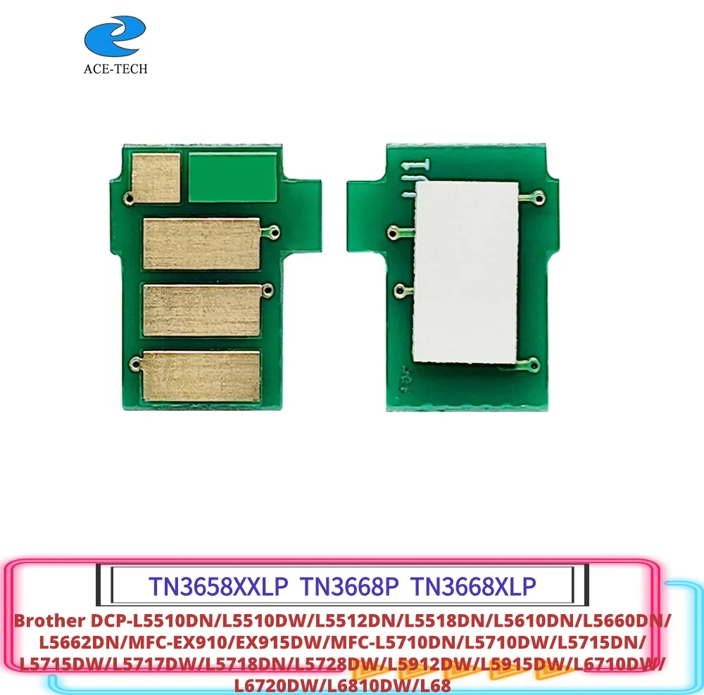 

TN3668XLP Toner Chip For Brother DCP-L5510/L5512/L5518/L5610/L5660/L5662DN L5510DW MFC-EX910 EX915DW Printer TN3658XXLP TN3668P