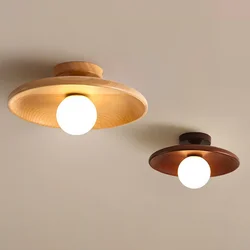 Nordic Ceiling Lamp Wooden Round Ceiling Light For Cloakroom Bedroom Study Room Child Corridor Home Indoor High quality Lighting