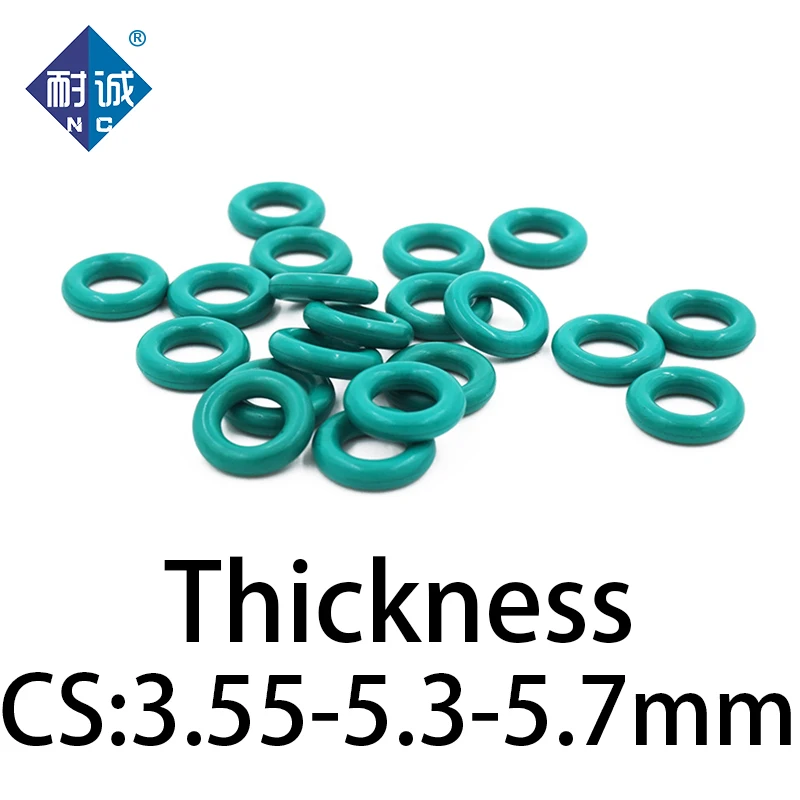 O-ring thickness 3.55/5.3/5.7mm CS fluororubber FKM sealing temperature resistant gasket rubber ring complete inspecifications