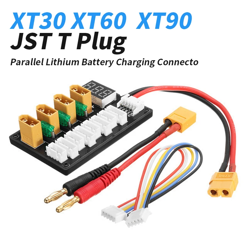 

XT30 XT60 XT90 JST T Plug Parallel Lithium Battery Charging Connector With Board for B6/D6 B6AC ISDT Q6 Battery Charger Adapter