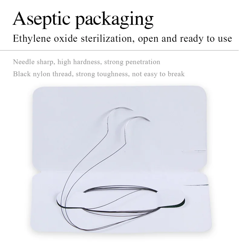 Chenghe-pálpebra dupla cirurgia Suture Needle, Nylon Medical Suture Needle, Não absorvível, Cosmético