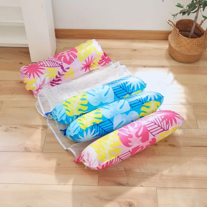 2-أنبوب شبكة لعبة قابلة للنفخ صالة السباحة كرسي ورقة طباعة نفخ مقعد عائم الصيف بركة لعبة المياه العذبة للأطفال البالغين