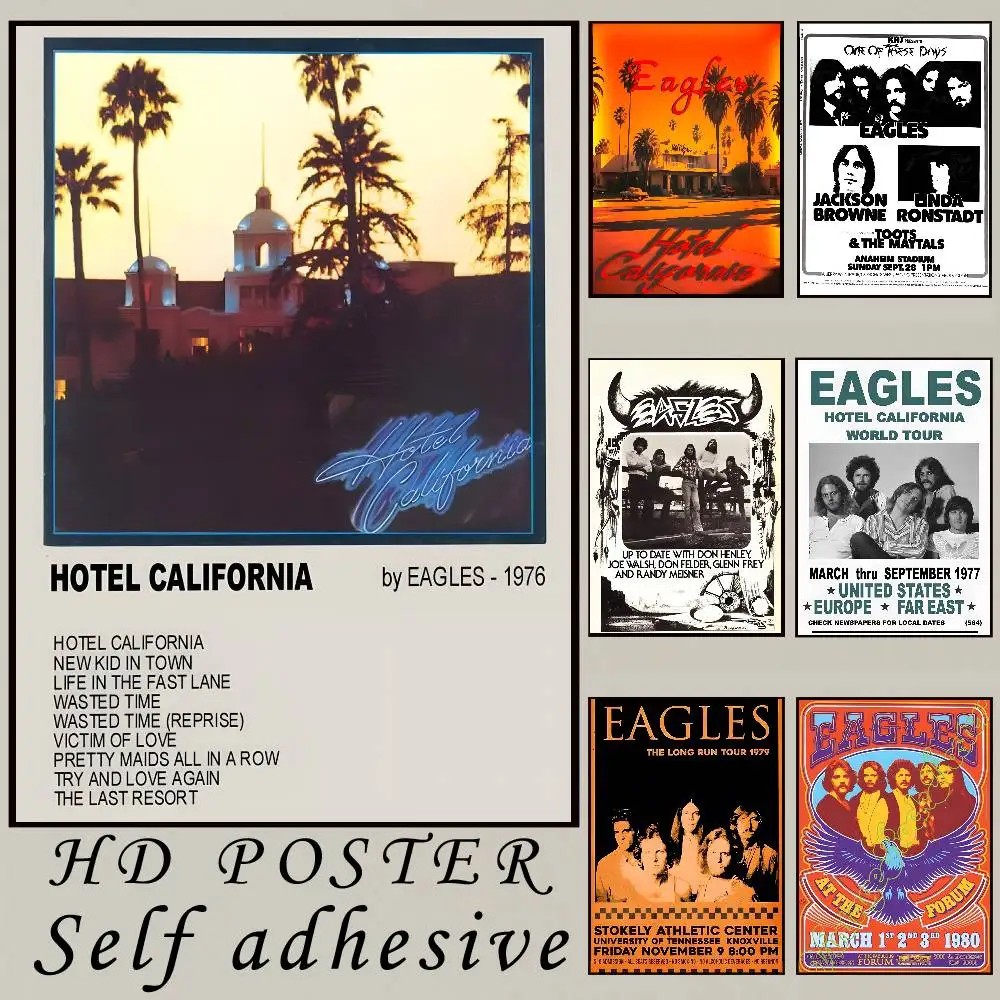 

Retro Band E-Eagles Poster HD art Poster, room, home, bar, cafe decoration printing wall poster