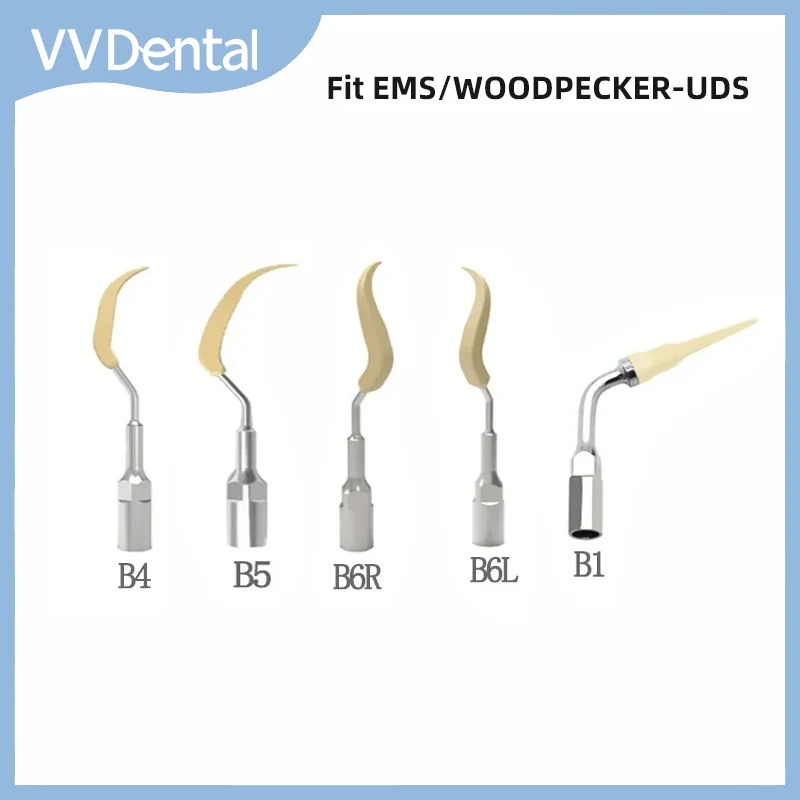 VV Dental Ultrasonic Scaler Tip Cleaning Implant Ceramic Orthodontic Teeth Tips Fit EMS WOODPECKER-UDS Handpiece Dentistry Tools