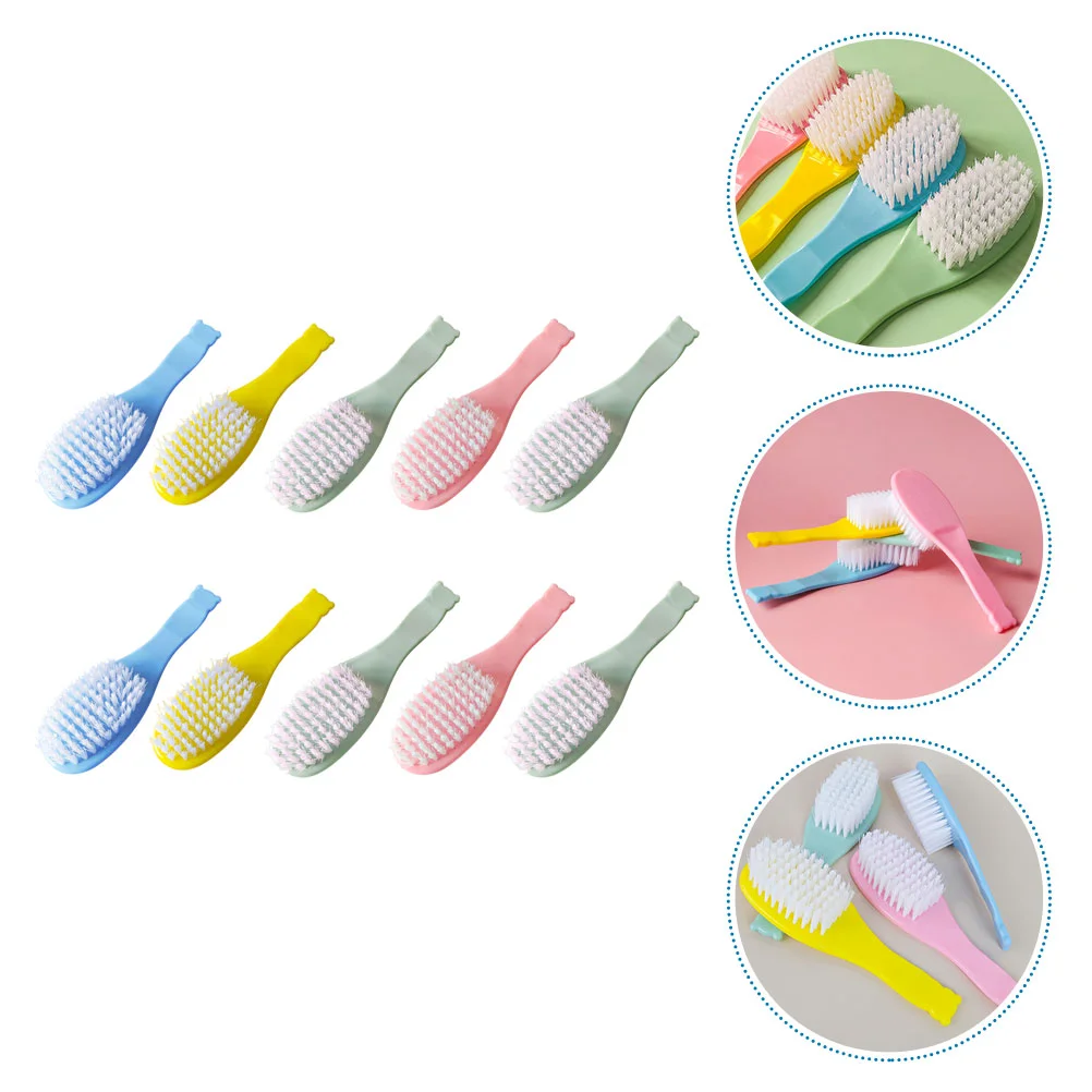 10 Pcs Small Hair Infant Accessory Convenient Professional Newborn Supply Comfortable Hairbrush