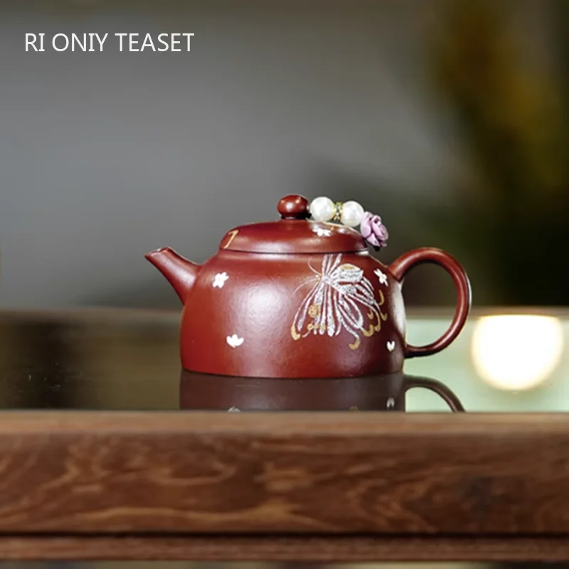 

90ml Chinese Yixing Purple Clay Teapot Tradition Handmade Tea Pot Household Small Capacity Kettle Raw Ore Zisha Tea Set