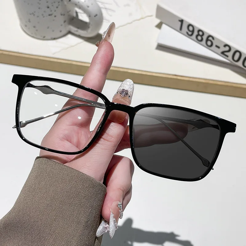 Transparente Quadratische Computer Brille Rahmen Frauen Männer Anti Blau Licht Rechteck Brillen Blockieren Optische Spektakel Brillen