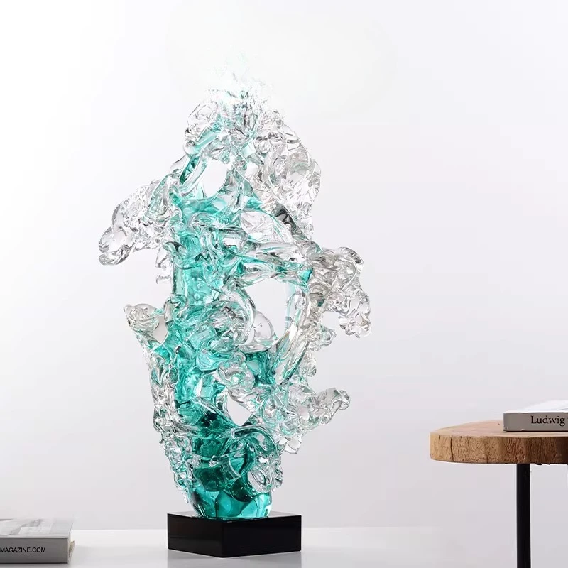 

Glazed Taihu stone ornaments, living room housewarming high-end restaurant entrance decorations