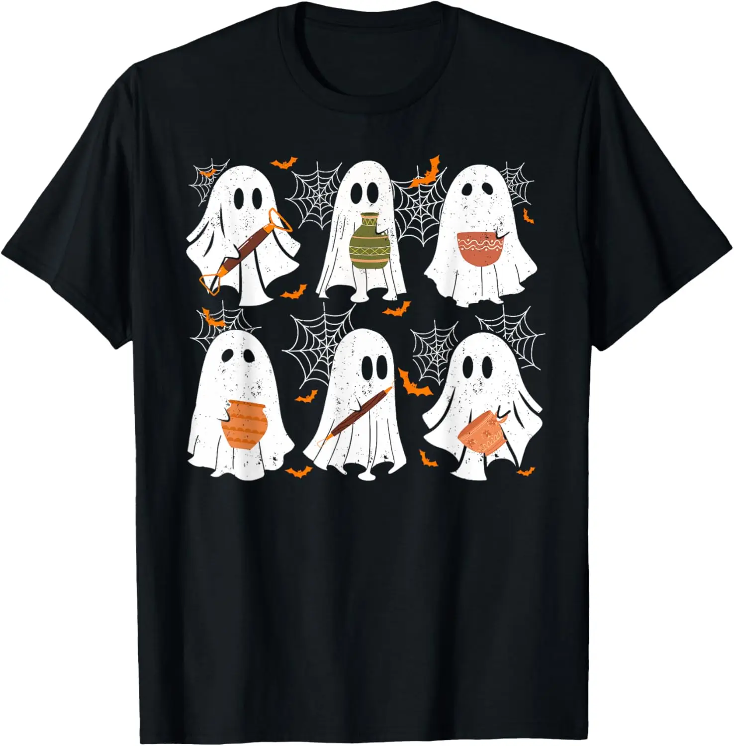 Pottery Ghost Ceramic Artist Halloween Costume For Men Women T-Shirt