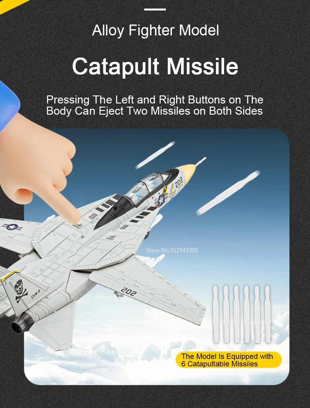 1:32 A-10 Thunderbolt II F-14 Fighter Model Toy Foldable Wheels Metal Body Airplane Sound Light Models Gifts for Children