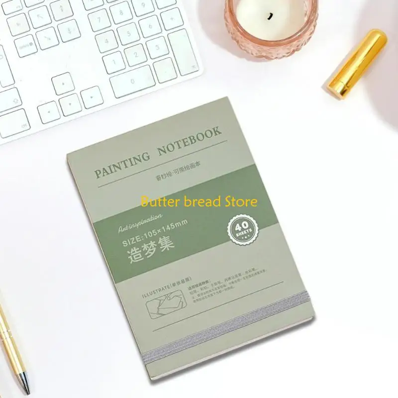 W89C Buku Catatan Gambar Mudah Robek Buku Catatan Air Buku Mudah Robek Perlengkapan Seni Buku Gambar Kecil