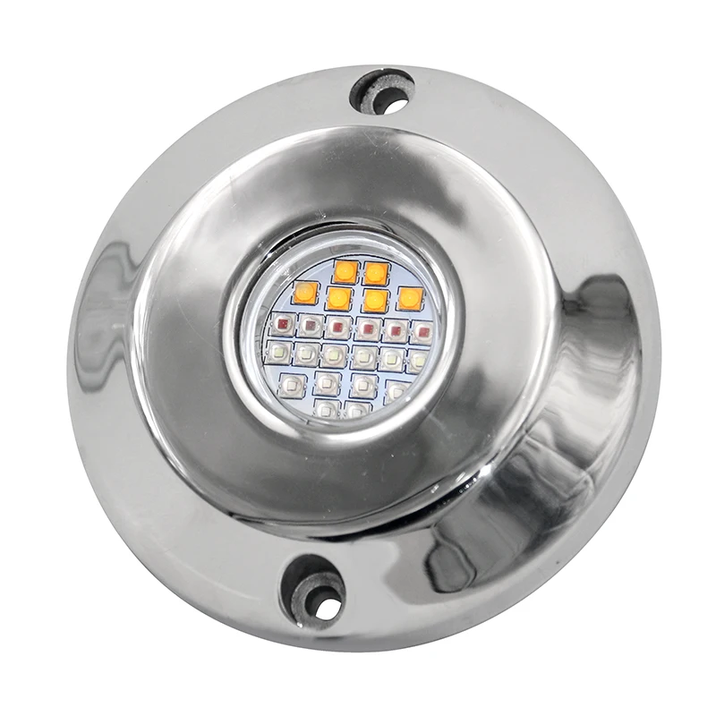 LED Underwater Boat Light 316 Stainless Steel Surface Mount Transom Light For Boat Yacht Cruise Ships Pontoon