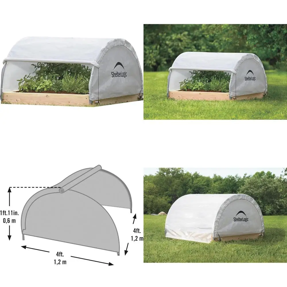 

Теплица с круглой крышей 4x4 фута и водонепроницаемой полупрозрачной крышкой